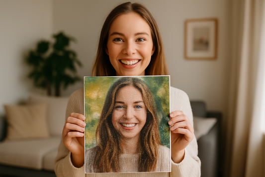 Kit med diamanter, lærred og værktøj fra Premium Ddiamond painting