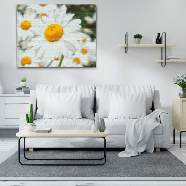 Marguerit - premium diamond art - diamond painting i højeste kvalitet