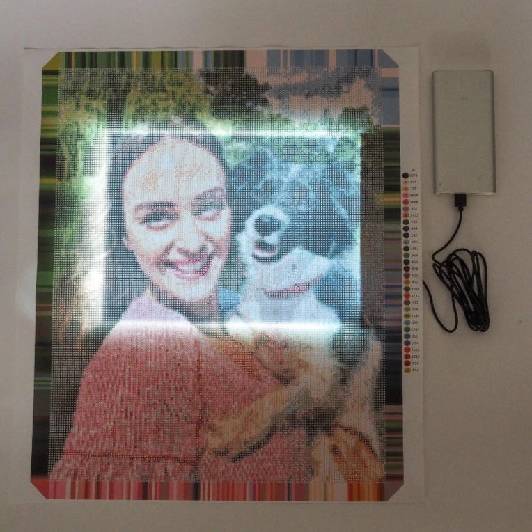 LED-lysplade til Diamond Painting – Ultratynd og justerbar belysning til kreative projekter.