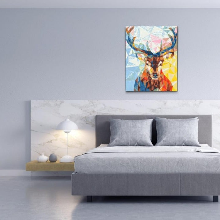 Cubic Deer - premium diamond art - diamond painting i højeste kvalitet