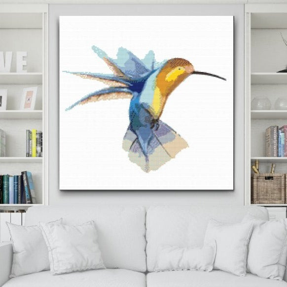 Kolibri - premium diamond art - diamond painting i højeste kvalitet