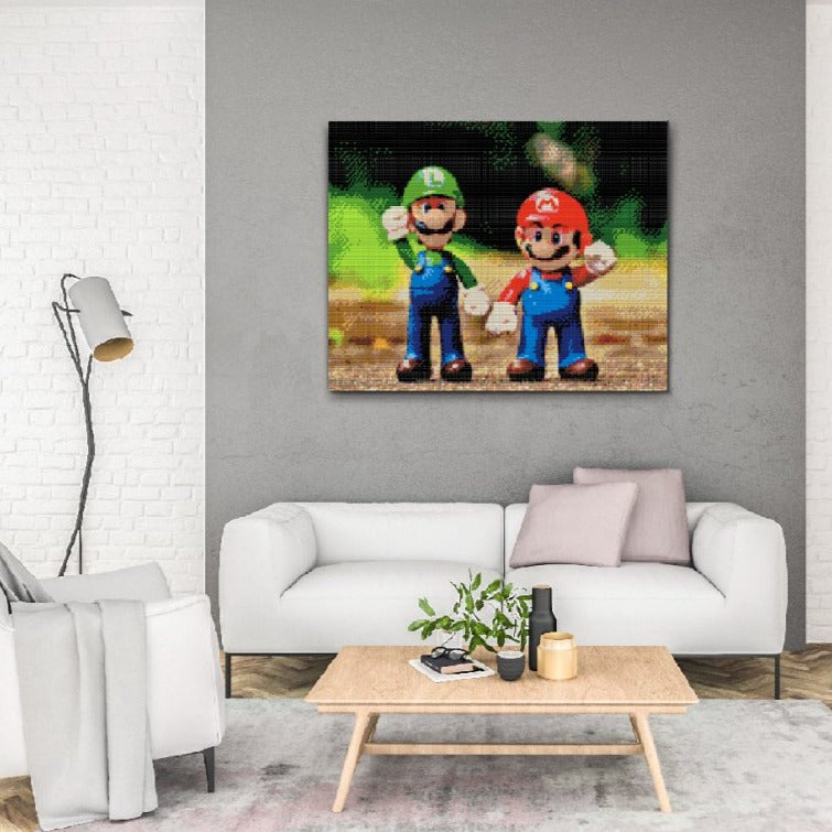 Mario Brothers - premium diamond art - diamond painting i højeste kvalitet