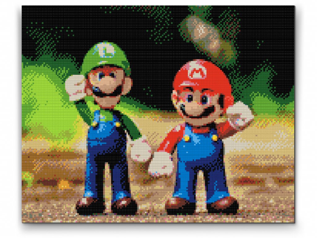 Mario Brothers - premium diamond art - diamond painting i højeste kvalitet