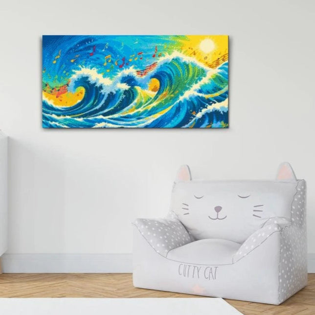 Musik på Havets Bølger - premium diamond art - diamond painting i højeste kvalitet