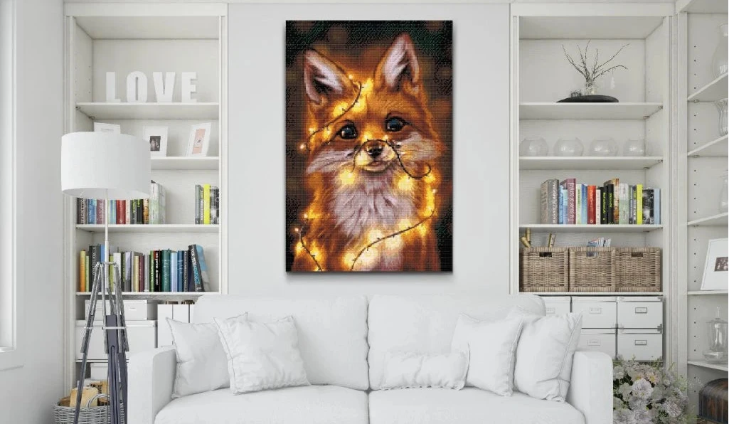 RÆV MED LYSKÆDE – Diamond Painting Kit | Premium Diamond Painting