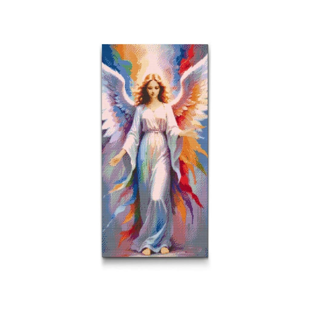 Regnbueengel - premium diamond art - diamond painting i højeste kvalitet