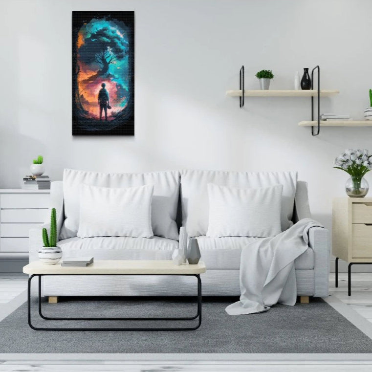 Diamond painting med fortryllende skov og magisk stemning