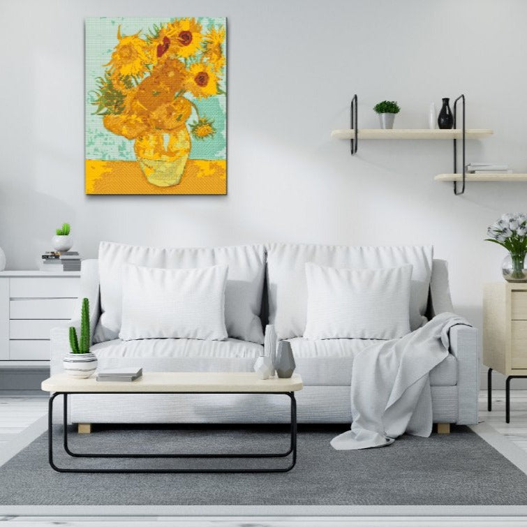 Solsikker af Vincent Van Gogh - premium diamond art painting med hurtig levering