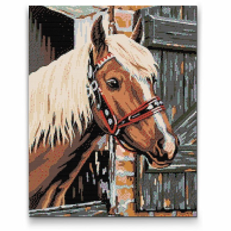 Brun Hest - premium diamond art - diamond painting i højeste kvalitet