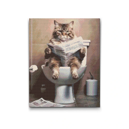 Kattens Pause | Sjovt Diamond Painting til Katteelskere