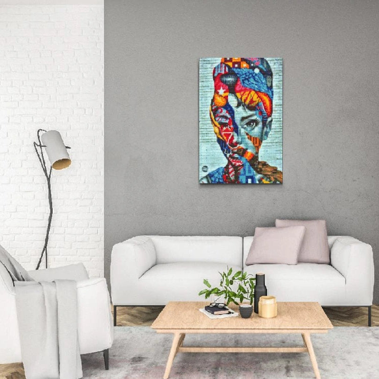 Diamond painting af Audrey Hepburn

