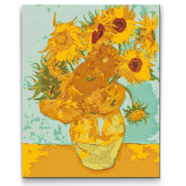 Solsikker af Vincent Van Gogh - premium diamond art painting med hurtig levering
