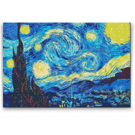 Van Gogh stjernenat diamond art som kreativt DIY diamond painting-projekt